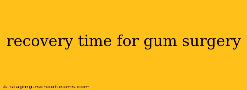 recovery time for gum surgery
