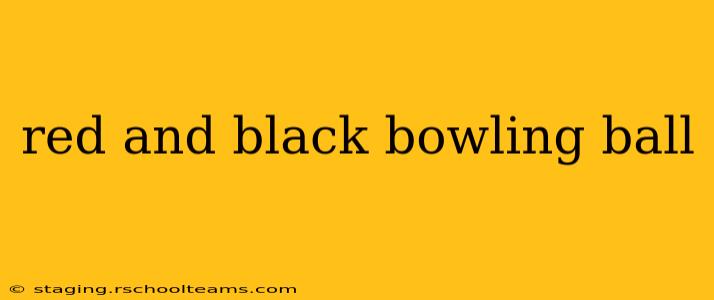 red and black bowling ball