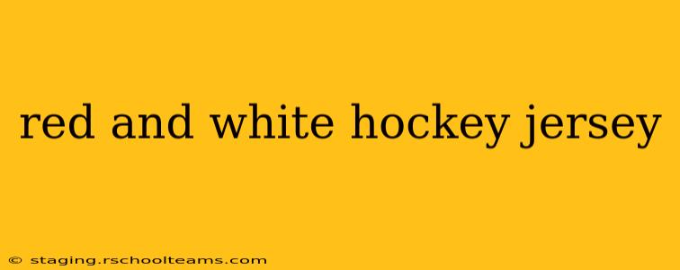 red and white hockey jersey