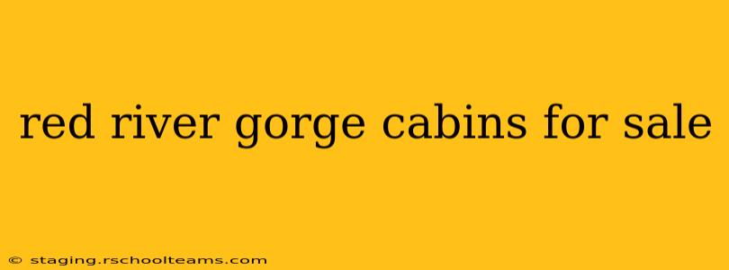 red river gorge cabins for sale