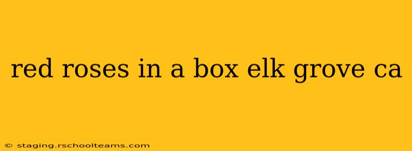 red roses in a box elk grove ca