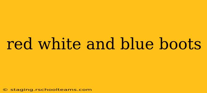 red white and blue boots
