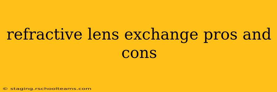 refractive lens exchange pros and cons