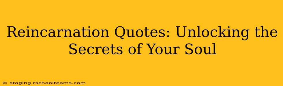 Reincarnation Quotes: Unlocking the Secrets of Your Soul