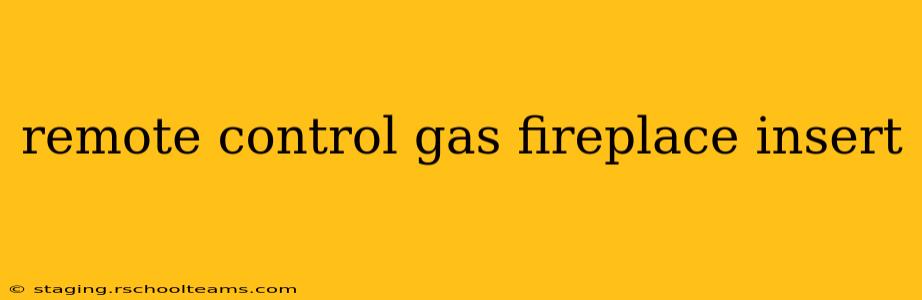 remote control gas fireplace insert