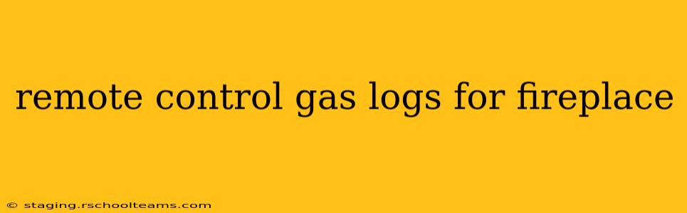 remote control gas logs for fireplace