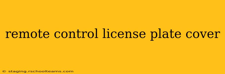 remote control license plate cover