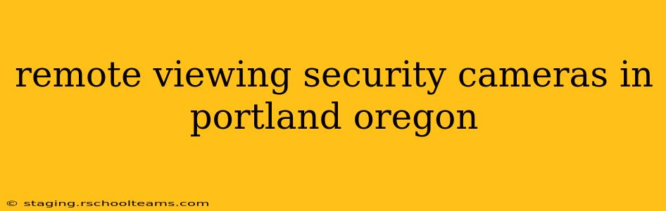 remote viewing security cameras in portland oregon
