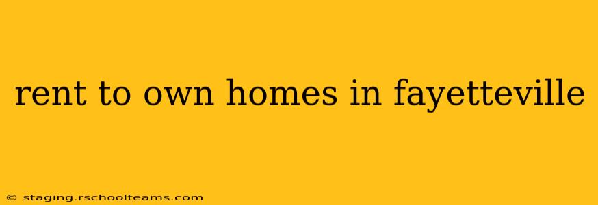 rent to own homes in fayetteville