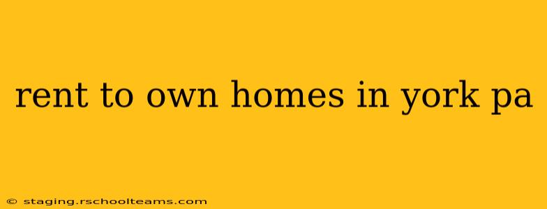 rent to own homes in york pa