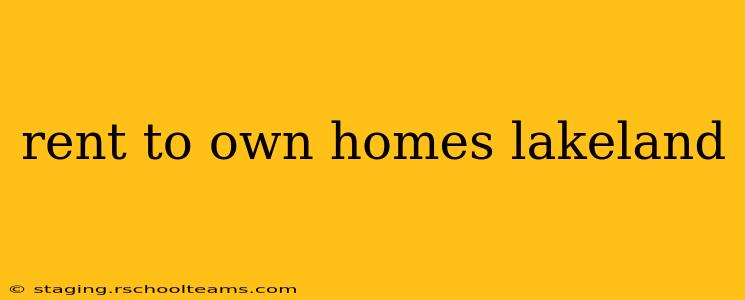 rent to own homes lakeland