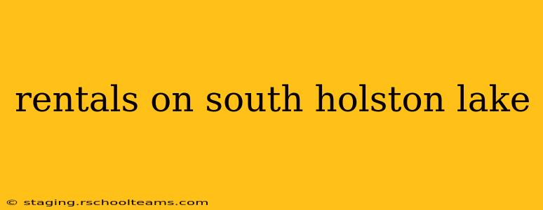rentals on south holston lake