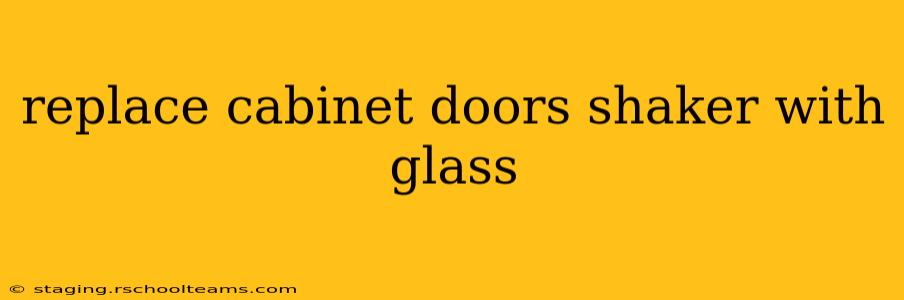 replace cabinet doors shaker with glass