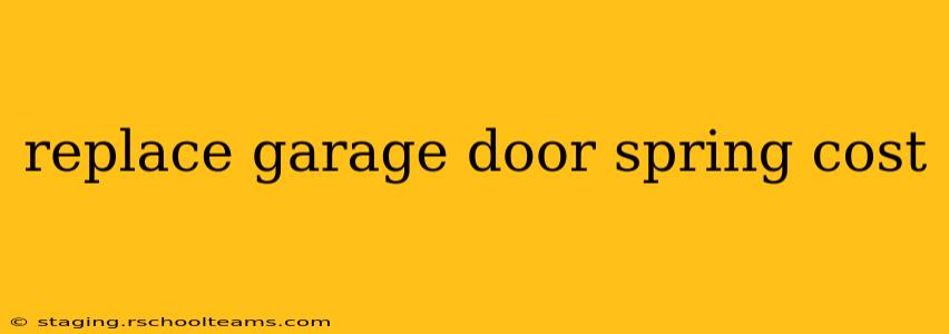 replace garage door spring cost
