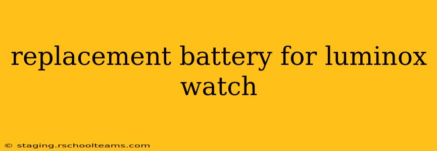 replacement battery for luminox watch