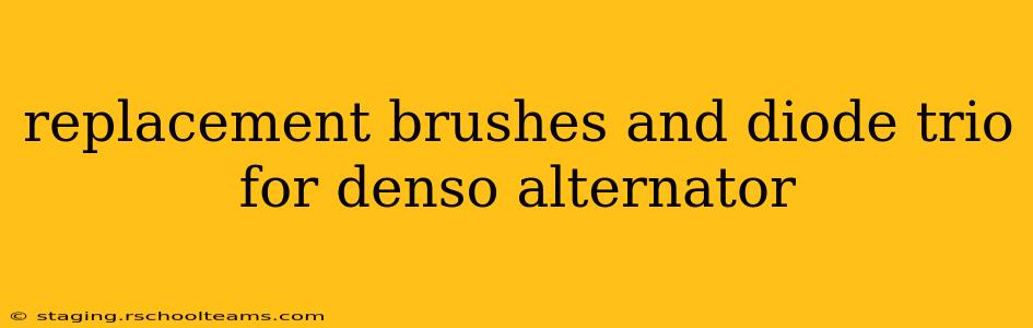 replacement brushes and diode trio for denso alternator
