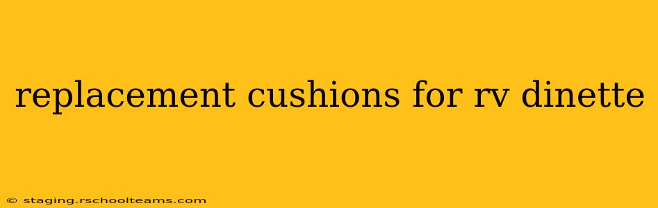 replacement cushions for rv dinette
