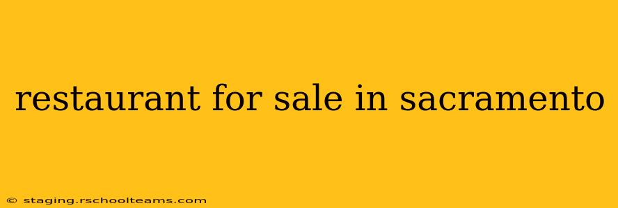 restaurant for sale in sacramento