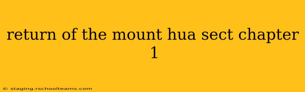 return of the mount hua sect chapter 1