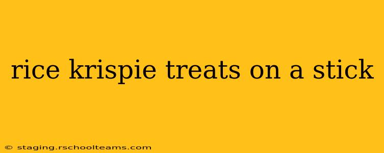 rice krispie treats on a stick
