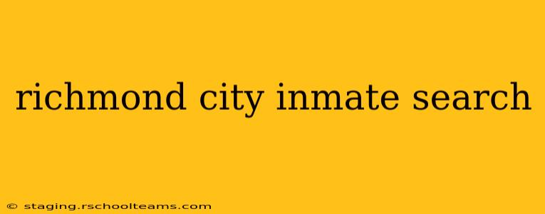 richmond city inmate search