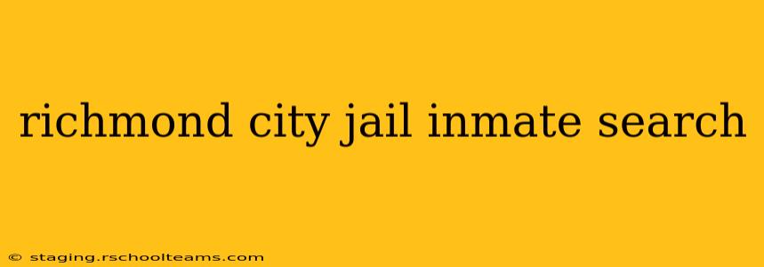 richmond city jail inmate search
