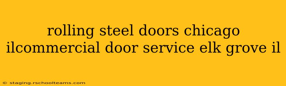 rolling steel doors chicago ilcommercial door service elk grove il