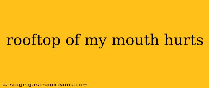 rooftop of my mouth hurts