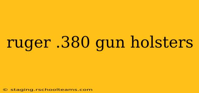 ruger .380 gun holsters