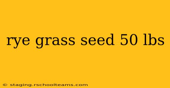 rye grass seed 50 lbs