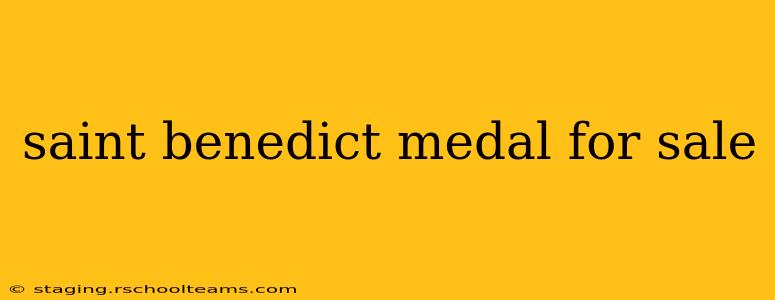 saint benedict medal for sale
