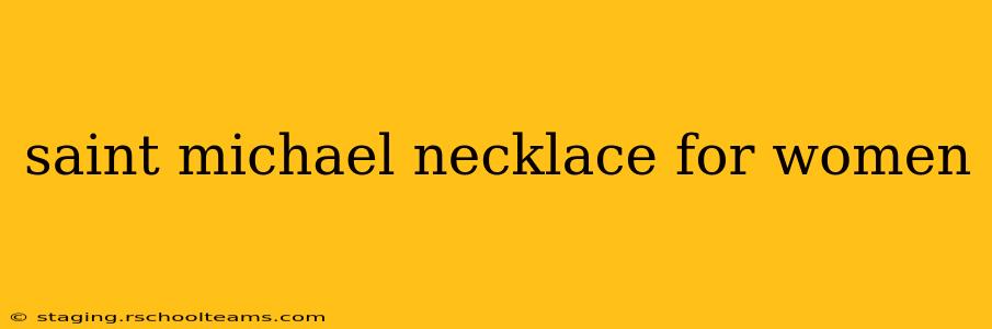 saint michael necklace for women