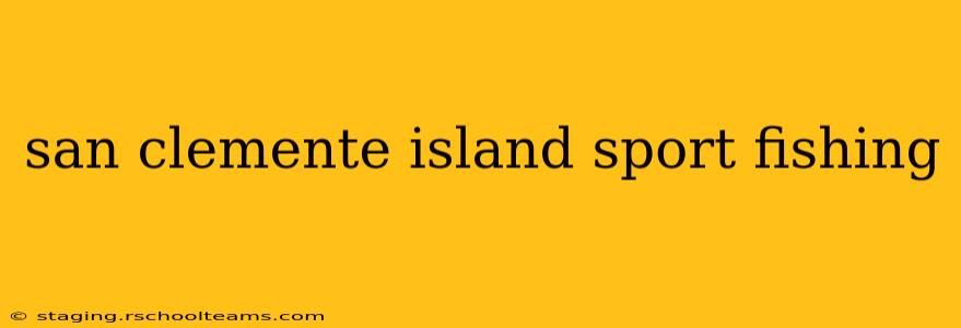 san clemente island sport fishing