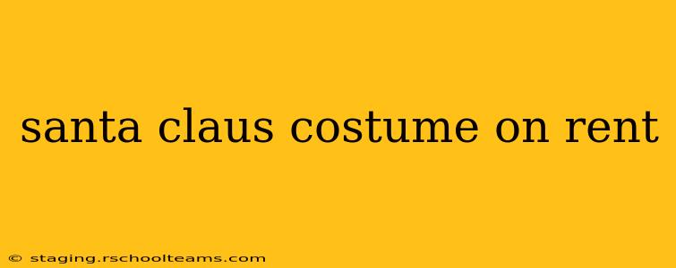 santa claus costume on rent