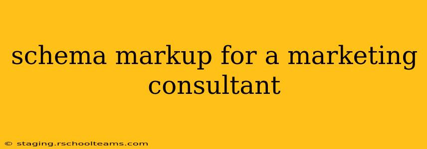 schema markup for a marketing consultant