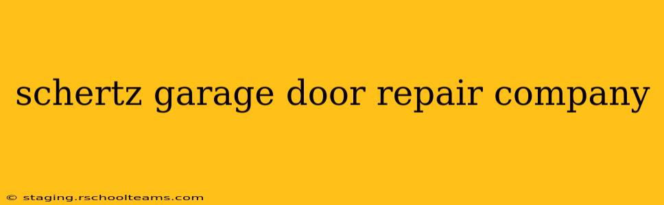 schertz garage door repair company