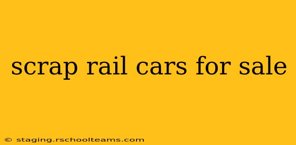 scrap rail cars for sale