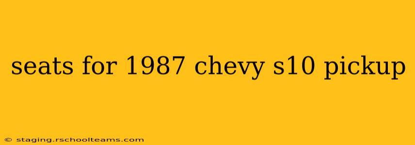 seats for 1987 chevy s10 pickup