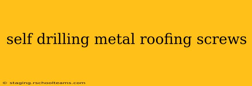 self drilling metal roofing screws