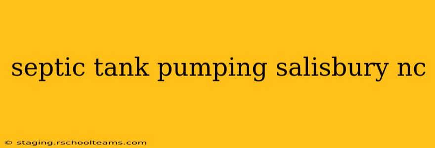 septic tank pumping salisbury nc