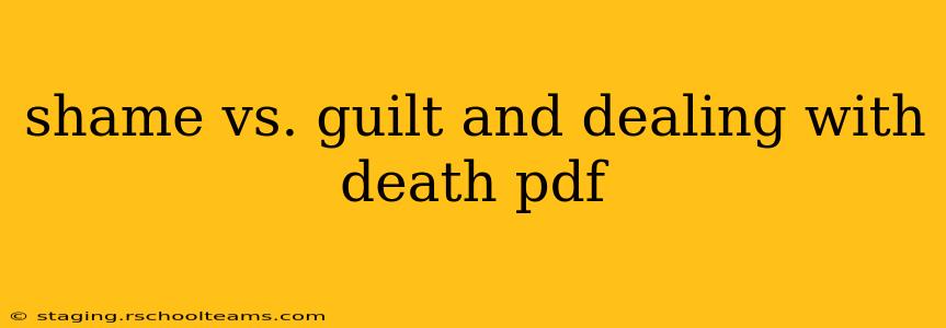 shame vs. guilt and dealing with death pdf