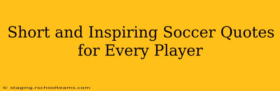 Short and Inspiring Soccer Quotes for Every Player