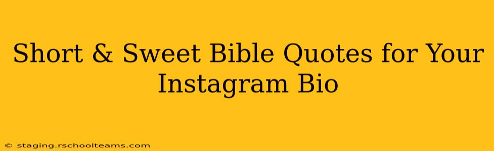 Short & Sweet Bible Quotes for Your Instagram Bio