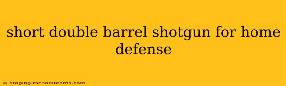 short double barrel shotgun for home defense