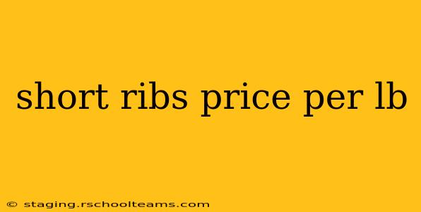 short ribs price per lb