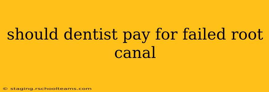 should dentist pay for failed root canal