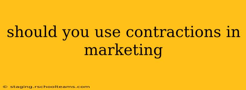 should you use contractions in marketing