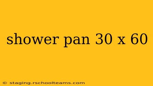 shower pan 30 x 60