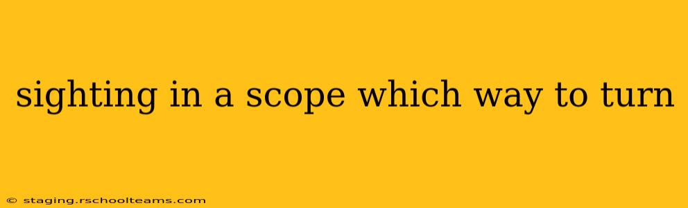 sighting in a scope which way to turn