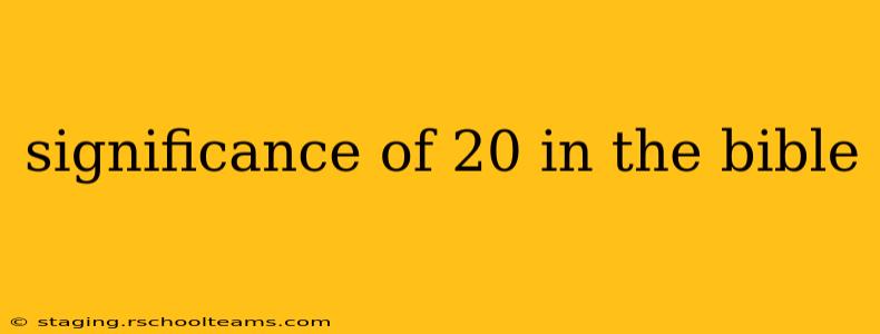 significance of 20 in the bible